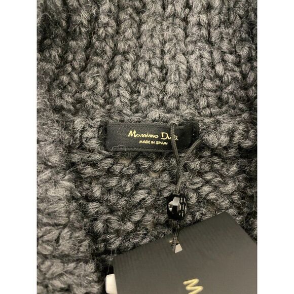 Massimo Dutti Womens Sweater Cardigan S Gray Knit Pocket Details 5711/630 NWT - Picture 5 of 10